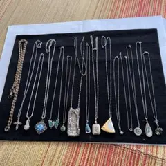 シルバー系ネックレス14点セット