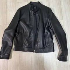 EMMETI ラムレザーシングルライダースジャケット　サイズ50のサムネイル