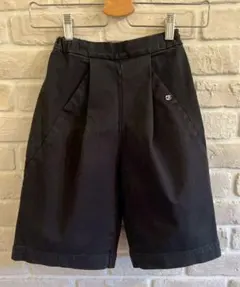 【FITHフィス】黒 タック入り ハーフパンツ