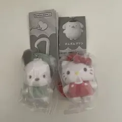 サンリオ カラフルカラビナマスコットチャーム　ハローキティ　ポチャッコ　ガチャ