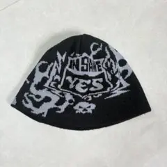 YESEYESEE グラフィックビーニー 黒