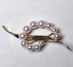 入学式に【超美品 最高級】ミキモト ブローチ パール サークル K18 愛子様