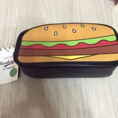ハンバーガー　ペンポーチ　ペンケース　小物入れ　筆箱　ふで箱　ふでばこ