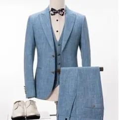 【セットアップ：未使用】ジャケット・ベスト・パンツ ／フォーマル／スーツ／メンズ