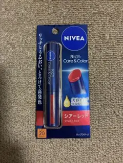 【新品未開封】ニベア　リッチケア&カラーリップ　シアーレッドのサムネイル