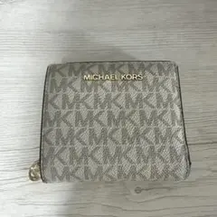 MICHAEL KORS モノグラム 二つ折り財布 グレー