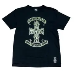 キン肉マンマッスルアパレル　ソルジャーチームスカルTシャツ　超人血盟軍