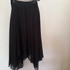 極美品】デラロミラノ ジョーゼットプルオンスカート 黒 Mサイズ SOGNO