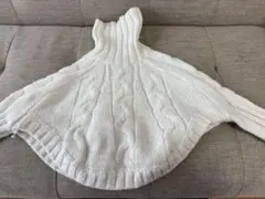 L.O.G.G. H&Mケーブル編みタートルネックセーター白ニット　ホワイト