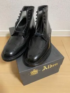 【未使用】オールデン コードバン　ウィングチップ　ブーツ　aldenのサムネイル