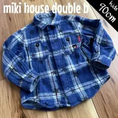 キッズ miki house double b リバーシブルロングスリーブシャツ