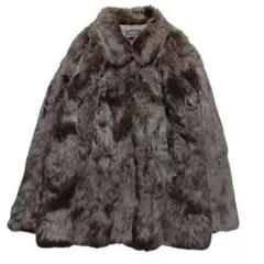 【A.P.C. アーペーセー】ジップアップ ファーコート ブラウン