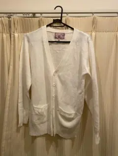 ホワイト スクールカーディガン