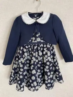 花柄フォーマルドレス ジャケット付き入学式卒園式発表会花柄ワンピース120cm