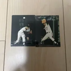 カルビープロ野球カード　1977年　伝統の一戦　浅野啓司　2枚　読売ジャイアンツ