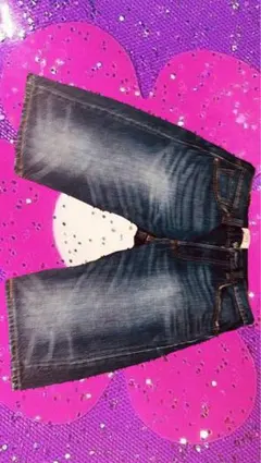 501 リーバイスw32L13ショートデニム　カットデニム