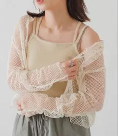 kastaneカスタネ　メッシュ2wayブルオーバー