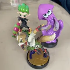 スプラトゥーン スターフォックス amibo 3個セット　アミーボ　リーダー付