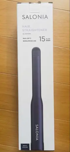 SALONIA ヘアストレートナー 15mm ネイビー