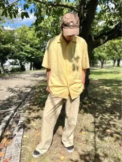 J.Peterman　コットン　ワイドパンツ　カジュアル　ヴィンテージ　ベージュ