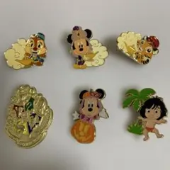 ディズニーキャラクター ピンバッジ 6個セット