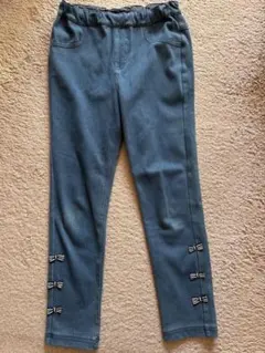 anyFAM ストレッチ デニムパンツ 120 猫ポケット