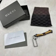 箱付 GUCCI グッチ キーリング キーホルダー チャーム ロゴ