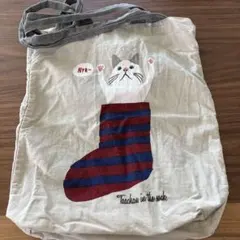ターチャン 縦長トートバッグ　猫　ねこ