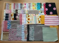 03☆生地 はぎれ 花柄 ドット まとめ売り パッチワーク用　コットン