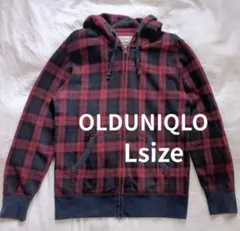 00s　OLD UNIQLO ダブルジップパーカー Y2K チェック　パーカー