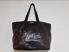 激シブ❗️早い者勝ち❗️アニアリ オールレザートートバッグ　ダークブラウン