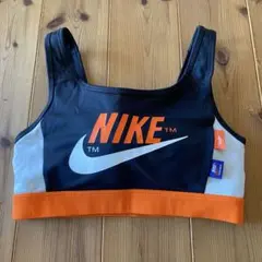 NIKE スポーツブラ M 黒/オレンジ/白
