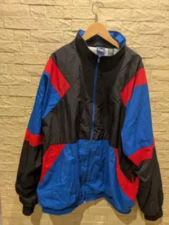 ビンテージ ナイロンジャケット 切り替え マルチカラー 古着