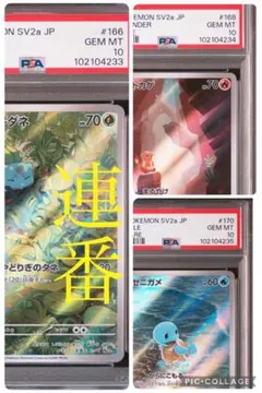 welcome! フシギダネ　ヒトカゲ　ゼニガメ　AR PSA10 連番　御三家