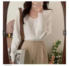 GRL グレイル Vネックニットトップス