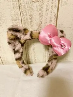 キティ カチューシャ ヒョウ柄 ピンク ユニバ USJ