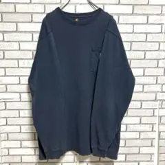 carhartt☆カーハート☆長袖Tシャツワンポイント ネイビー S 美品のサムネイル