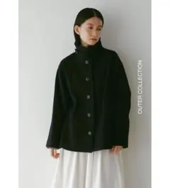 Kagure かぐれ ウールステンカラーショートコート ブラック - メルカリ