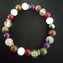新品 開運 多色天然石ブレスレット