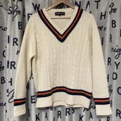 VAN アイボリー Vネック セーター L