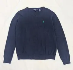 【Polo by Ralph Lauren】90sコットンニット　ネイビー