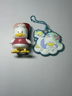 サンリオキャラクター あひるのペックル フィギュアとキーホルダーセット