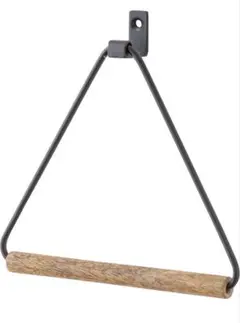 三角形デザイン タオル掛け　アイアンウッド　タオルハンガー　壁掛け　カントリー調