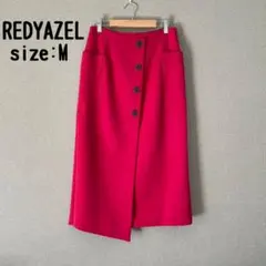 【極美品】膝下　ロングスカート　赤　Mサイズ　タイトスカート