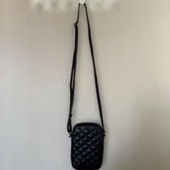 MONO COMME CA モノコムサ キルティング ミニショルダー バッグ 黒のサムネイル