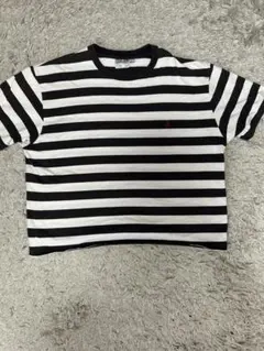 【美品】00s 古着 ボーダーTシャツ 半袖 短丈 シティーボーイ アメカジ