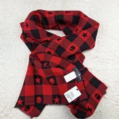 未使用タグ付き✨HYDROGEN ハイドロゲン　大判マフラー　ウール　チェック