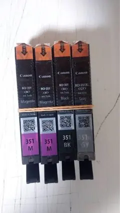 キャノン純正インク 351XL ブラック、グレー、イエロー - メルカリ