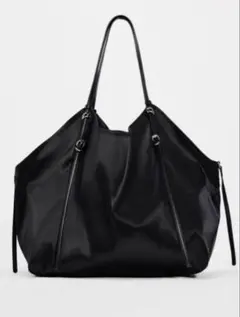 ⭐️美品⭐️ZARA ブラック　 サテンエフェクトトート バック