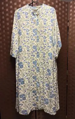 【美品】Sybilla タンポポ風 ボタニカル柄 ワンピース イージーケア 美品】Sybilla タンポポ風 ボタニカル柄 ワンピース イージーケア